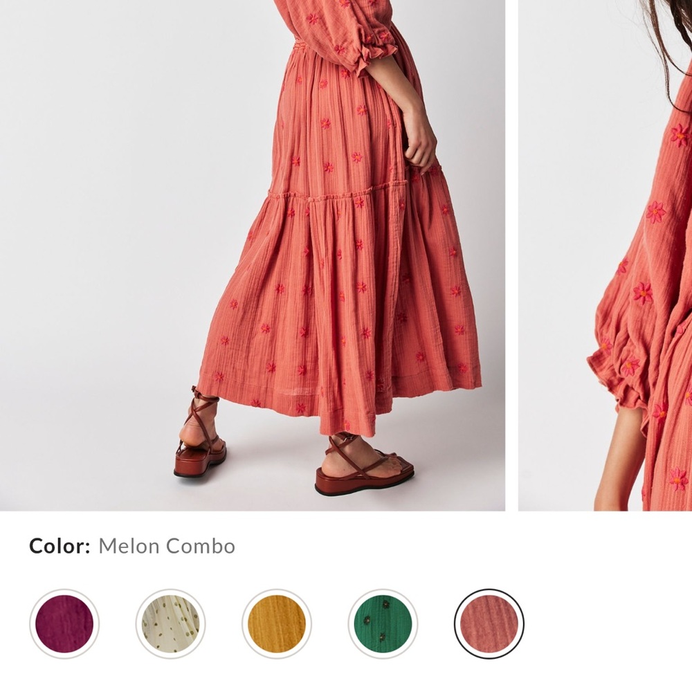 Free People - Dahlia Embroidered Maxi Dress - Picture 4 of 4